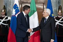 30. 5. 2018, Rim – Predsednik Pahor in predsednik Italijanske republike Sergio Mattarella. (Quirinale)