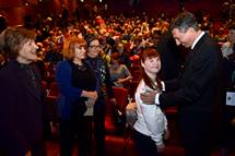 5. 5. 2017, Ljubljana – Predsednik Republike Slovenije Borut Pahor se je udeleil dobrodelnega koncerta "Lahko sem srce" (Tamino Petelinek/STA)