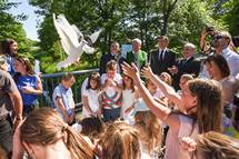 28. 5. 2017, Gerlinci – Predsednik Pahor se je udeleil prireditve ob obinskem prazniku Obine Cankova (Neboja Teji/STA)