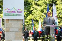 5. 8. 2018, Ljutomer – Predsednik Pahor na slovesnosti ob 150. obletnici ustanovitve prvega slovenskega tabora v Ljutomeru (Daniel Novakovi/STA)