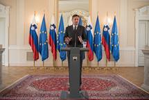 5. 7. 2017, Ljubljana – Predsednik republike Borut Pahor podal izjavo po sestanku politinega vrha (Tamino Petelinek /STA)