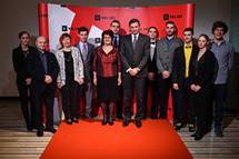 22. 12. 2016, Ljubljana – Predsednik Pahor na sprejemu za nominirance pred sklepno prireditvijo celoletne akcije Vala 202 »Ime leta 2016« (Neboja Teji/STA)