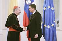 3. 2. 2016, Ljubljana – Predsednik Pahor sprejel dravnega tajnika Svetega sedea kardinala Pietra Parolina (STA)