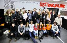 5. 1. 2015, Ljubljana – Predsednik republike Borut Pahor na otvoritvi novih prostorov projekta mladinskega podjetnitva Ustvarjalnik (Daniel Novakovi / STA)