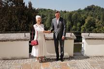 30. 7. 2021, Ljubljana – Predsednik Pahor se je na dvorcu Trakoan sreal z nekdanjo predsednico hrvake vlade Kosor (Daniel Novakovi)