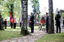 4. 9. 2020, Kranj – Predsednik republike na spominski slovesnosti ob 90. obletnici usmrtitve bazovikih junakov (Daniel Novakovi/STA)