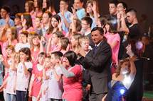 21. 2. 2015, Ljubljana – Predsednik republike na dobrodelnem koncertu za otroke z Downovim sindromom (Neboja Teji/STA)