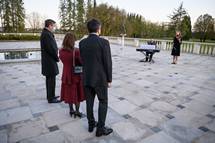 22. 4. 2021, Brdo pri Kranju – Predsednik Pahor na njenem prvem uradnem obisku v tujini gosti predsednico Helenske republike Katerino Sakellaropoulou (Neboja Teji/STA)