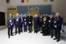 21. 10. 2021, Gorica, Italija – Predsednika Pahor in Mattarella sta obiskala razstavo ob 140-letnici trakega dnevnika Il Piccolo v italijanski Gorici (Daniel Novakovi/STA)