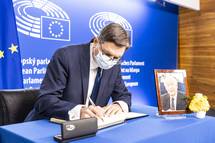 2. 12. 2021, Strasbourg – Predsednik Pahor na slovesnosti v spomin na nekdanjega francoskega predsednika Valeryja Giscarda d'Estainga (Matja Klemenc/UPRS)