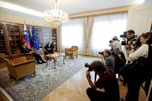 12. 7. 2018, Ljubljana – Predsednik republike Borut Pahor sprejel predsednika SDS Janeza Jano (Daniel Novakovi)