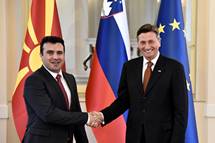 14. 11. 2017, Ljubljana – Predsednik Republike Slovenije Borut Pahor in predsednik Vlade Republike Makedonije Zoran Zaev (Tamino Petelinek/STA)