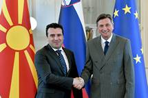 28. 5. 2019, Ljubljana – Predsednik Pahor sprejel predsednika vlade Republike Severne Makedonije Zaeva (Tamino Petelinek/STA)