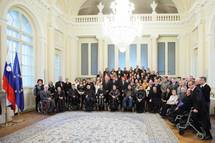 3. 12. 2014, Ljubljana – Sprejem ob mednarodnem dnevu invalidov v Predsedniki palai (Daniel Novakovi / STA)
