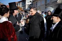 8. 2. 2020, Kranj – Predsednik Pahor obiskal tradicionalni Preernov smenj (Daniel Novakovi/STA)