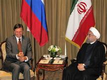 21. 9. 2016, New York, ZDA – Predsednik republike Borut Pahor, ki vodi slovensko delegacijo na 71. zasedanju Generalne skupine Organizacije zdruenih narodov, se je sreal s predsednikom Irana Hassanom Rouhanijem (STA)