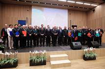 2. 3. 2020, Brdo pri Kranju – Predsednik republike Borut Pahor se je udeleil slovesne podelitve nagrad in priznanj ob dnevu Civilne zaite (Daniel Novakovi/STA)