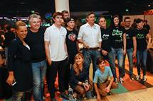19. 3. 2017, Koper – Predsednik Pahor na dogodku "20za20 bowlinga z zvezdami" (Stanko Gruden/STA)