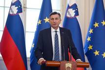 10. 12. 2021, Ljubljana – Ob mednarodnem dnevu lovekovih pravic sta predsednik Pahor in Varuh lovekovih pravic Svetina podala izjavi v Predsedniki palai (Tamino Petelinek/STA)