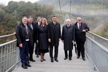 21. 10. 2021, Nova Gorica in Gorica – Predsednika Pahor in Mattarella sta si ogledala Solkansko brv, novi most med bregovoma Soe in dravama (Daniel Novakovi/STA)
