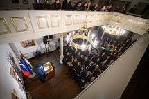 30. 1. 2020, Lendava – Predsednik Pahor na spominski slovesnosti v lendavski sinagogi (Neboja Teji/STA)