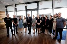 13. 6. 2019, Dunaj – Sreanje predsednika Pahorja in predsednika Van der Bellna s Slovenci, ki tudirajo na Tehniki univerzi na Dunaju (Daniel Novakovi/STA)