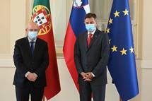 24. 6. 2021, Ljubljana – Predsednik Pahor je sprejel ministra za zunanje zadeve Portugalske republike (Tamino Petelinek/STA)