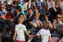 29. 8. 2014, Breice – Predsednik republike Borut Pahor na otvoritvi Vrtca Mavrica v Breicah (Neboja Teji / STA)