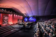23. 1. 2020, Jeruzalem – Predsednik Pahor na osrednji slovesnosti Foruma voditeljev ob mednarodnem dnevu spomina na holokavst v Jeruzalemu (Xinhua/STA)