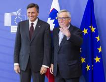 20. 10. 2015, Bruselj – Predsednik Republike Slovenije Borut Pahor se je v Kraljevini Belgiji sreal s predsednikom Evropske komisije Jean-Claudom Junckerjem (Thierry Monasse/STA)