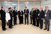 2. 9. 2019, Bled – Predsednik Pahor se je udeleil 14. BSF in z estonsko predsednico Kersti Kaljulaid nastopil v pogovoru o prihodnosti EU (Daniel Novakovi/STA)