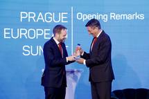13. 7. 2021, Praga, eka republika – Predsednik Pahor na forumu Praki evropski vrh pozval k vkljuevanju v razpravo o evropski prihodnosti (Daniel Novakovi/STA)