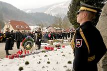 14. 2. 2015, Frankolovo – Predsednik republike na komemoraciji ob 70-letnici pobojev frankolovskih rtev (Tamino Petelinek/STA)