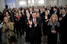 20. 12. 2022, Ljubljana – Predsednik Pahor je priredil poslovilni sprejem za ustvarjalke in ustvarjalce medijev (Daniel Novakovi/STA)