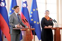 1. 5. 2020, Ljubljana – Predsednik Republike Slovenije Borut Pahor je v poastitev praznika dela nagovoril dravljane (Daniel Novakovi/STA)