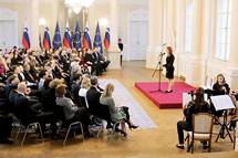19. 3. 2019, Ljubljana – Predsednik Pahor je gostil sprejem ob 10. obletnici podelitve nagrade Mentor leta (Daniel Novakovi/STA)