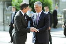 6. 6. 2016, Ljubljana – Uradni obisk predsednika Republike Kosovo Hashima Thaija v Republiki Sloveniji. (Neboja Teji/STA)