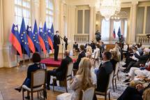 28. 9. 2020, Ljubljana – Predsednik Pahor priredil slavnostni sprejem ob zakljuku akcije Moj zdravnik 2020 (Neboja Teji/STA)